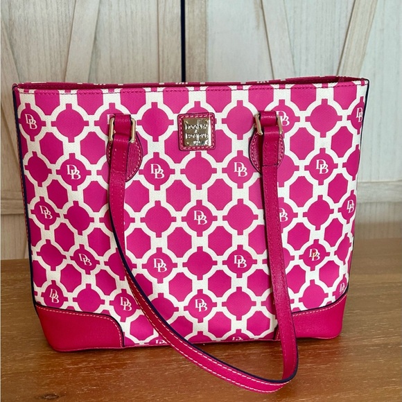 Dooney & Bourke Sanibel Richmond Shopper in hot pink. - Picture 1 of 10